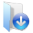 Folder Blue Down Icon 48x48 png